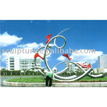 stainless steel garden sculpture